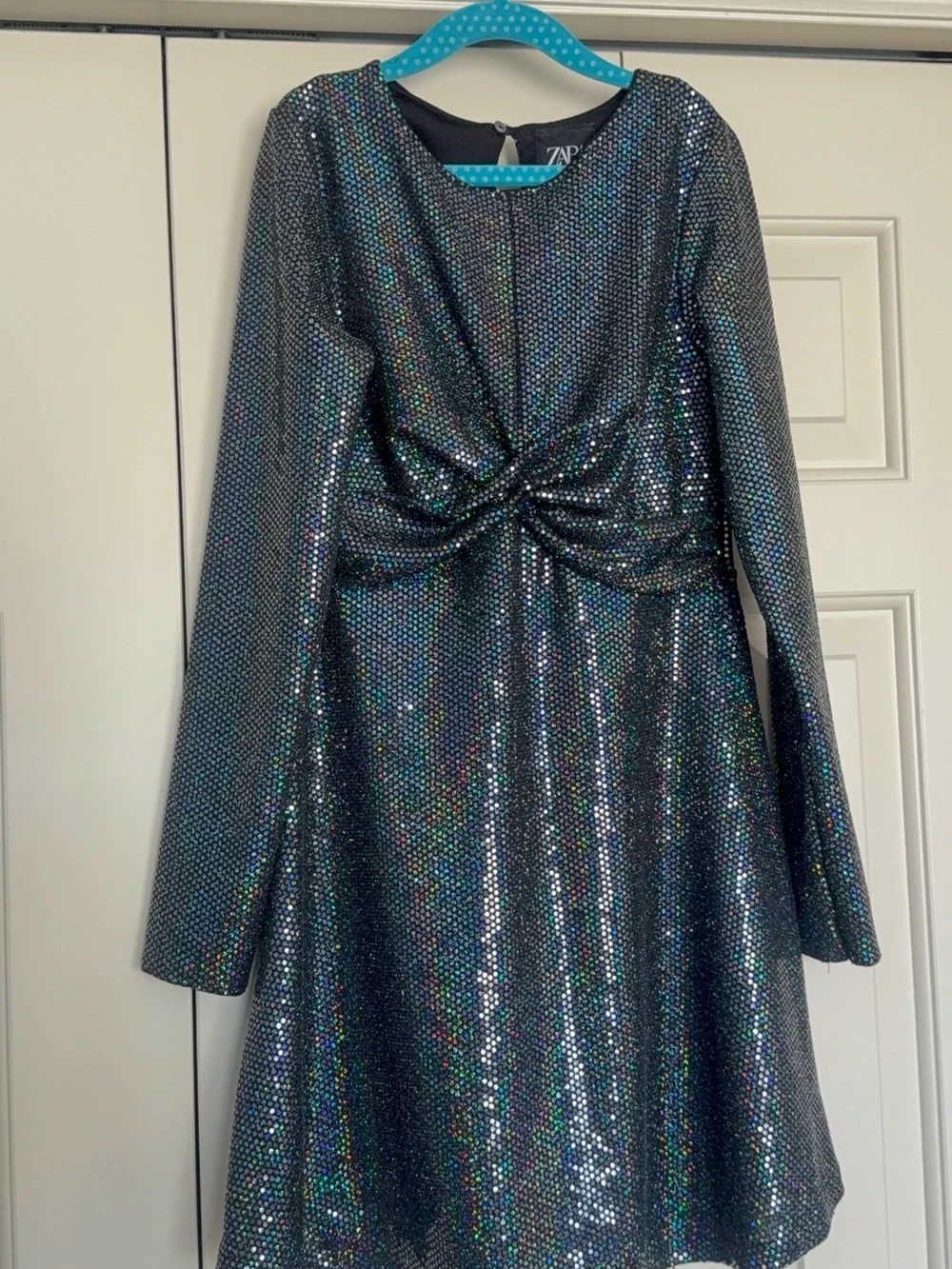 Zara Girls Sparkly Metallic Party Dress – Size 11–12 / 152
